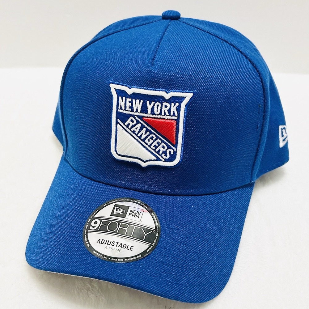New Era New York Rangers A-Frame 9FORTY Snapback Hat Cap Adjustable Blue NHL